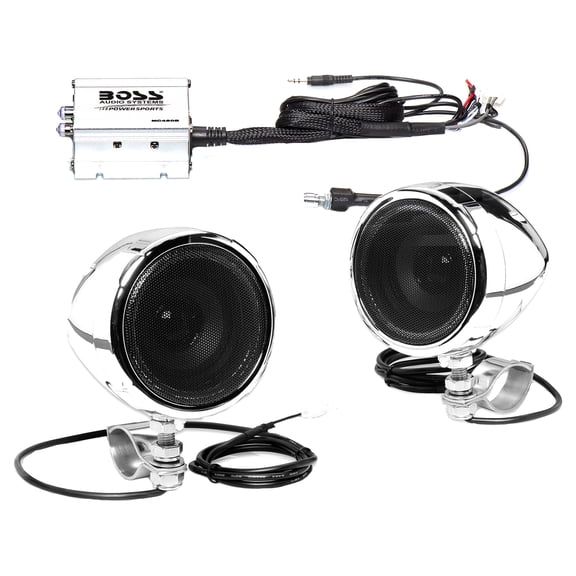 BOSS Audio Systems MC420B 3" Weatherproof Bluetooth Motorcycle Speakers Compact Amplifier