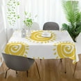 thumbnail image 5 of GZHJMY Summer Sun Pattern Tablecloth Durable Rectangle Tablecloths Waterproof Square Table Cloth Stain Resistant Table Cover for Outdoor Picnic Restaurant Home 60 x 120 Inch Home Decor, 5 of 7