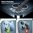 thumbnail image 4 of 3 Pack 9H Silver Diamond Camera Lens Film,Designed for iPhone 13 Pro Max Camera Lens Protector, Designed for iPhone 13 Pro Camera Lens Protector, Night Shooting Mode,Case Friendly, High Definition, 4 of 5