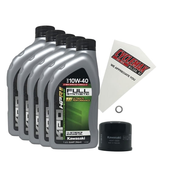 Cyclemax OEM FS 10W-40 Oil Change Kit fits 2015-2018 Kawasaki Ninja H2