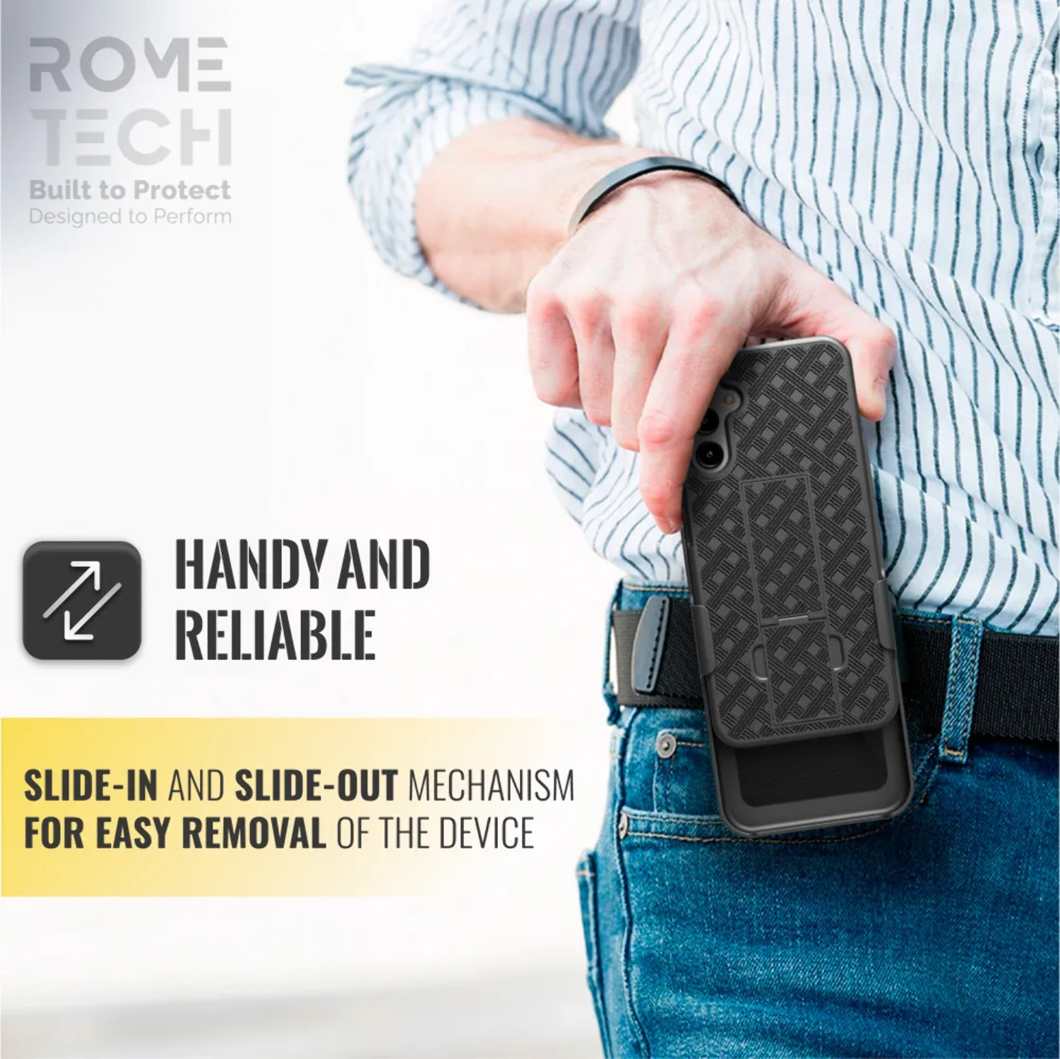 Samsung Galaxy A35 5G Belt Clip Holster Phone Case - Black (2 Pack)