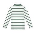 thumbnail image 4 of CCRFTGI Polo Shirts for Children Girls Size 7 School Uniform Striped Shirt Athletic Tennis Lapel Button Collared Polo Casual Long Sleeve 2026 Summer T-Shirts Army Green 3-4 Years, 4 of 5