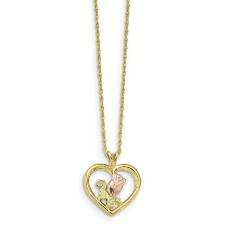 Black Hills Gold Hummingbird Pendant - 10K Tri Color Gold Black Hills Gold Rose