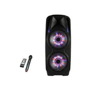 beFree Sound 2x's 10 Inch Woofer Portable Bluetooth Powered PA Tailgate Party Speaker