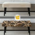 thumbnail image 6 of FUIALDOLG Geometric Leopard Print Bench Covers Slipcover Anti-Dust Dining Bench Cover with Elastic Edge Home Decor Stretch Seat Cushion Protector for Bedroom, Kitchen, 6 of 7