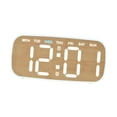 thumbnail image 1 of Reloj despertador digital, reloj de mesa con indicador de temperatura, calendario y brillo. Color de la madera, 1 of 9