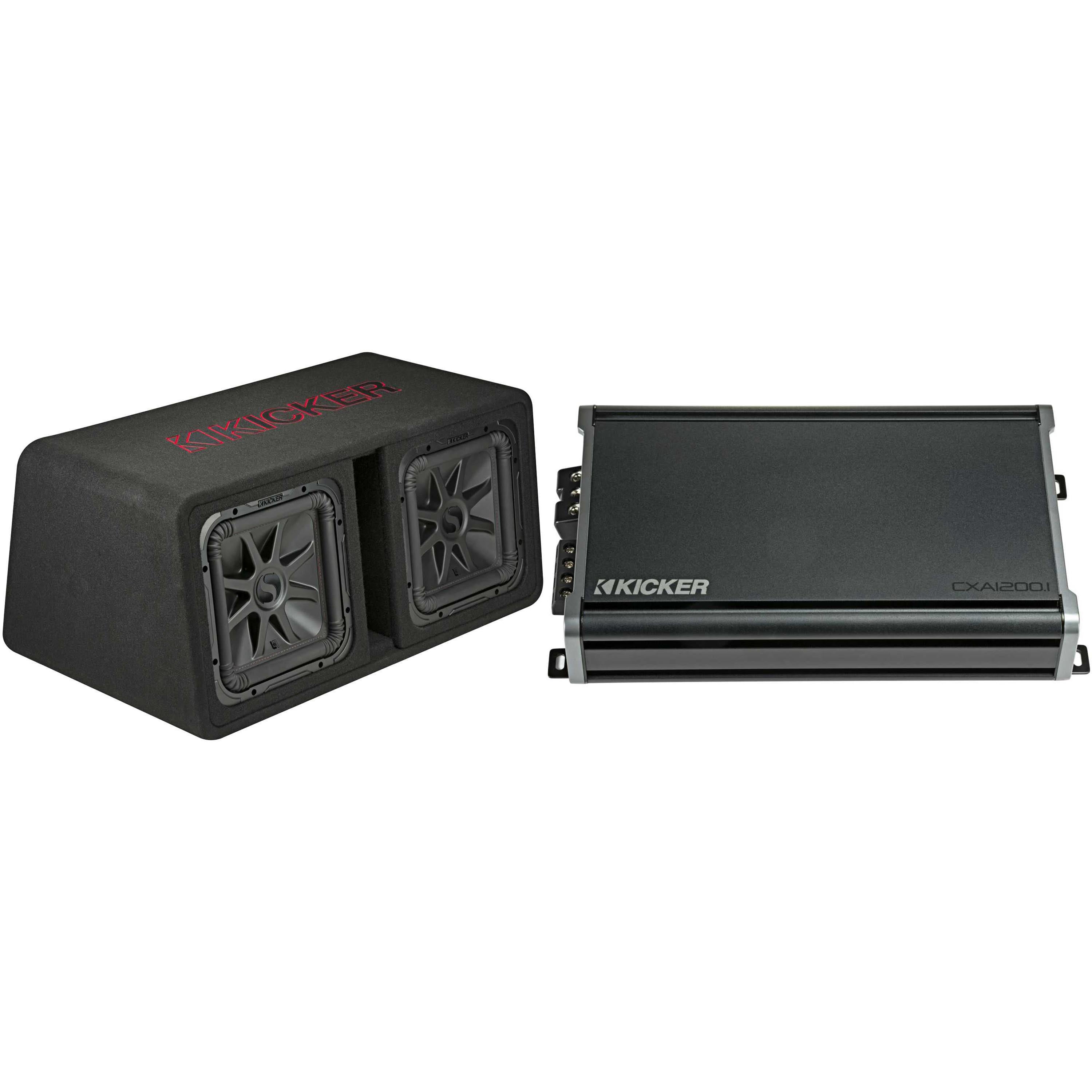 Kicker 47QL7R122 12-Inch (30cm) Loaded Ported Quad Box, 2-Ohm w