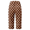 thumbnail image 4 of ANINEO Women Polka Dot Fashion Comfortable Casual Mid Waist Sport Pants Cozy Ladies Solid Color Summer Trousers, 4 of 5