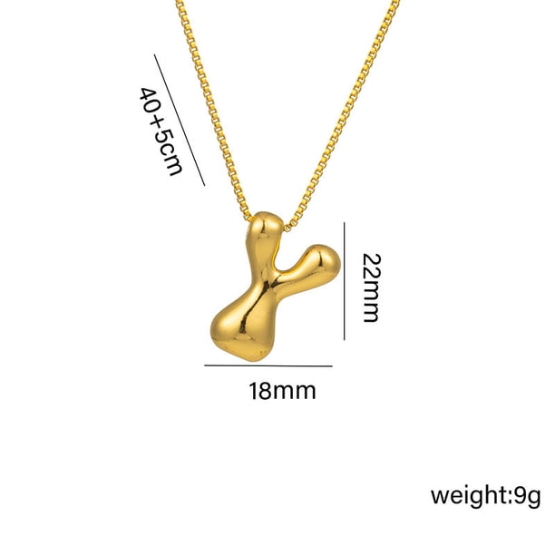 Collar Colgante Inicial, Dije Alfabético, Joyería en Aleación con Baño Electrolítico con Letra para Mujeres, Niñas