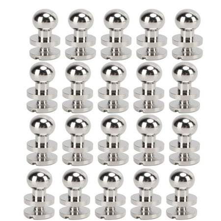 

20set Brass Rivets Silver Abrasion Resistance DIY Projects Accessories for Belt Handbags7x6mm