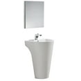 thumbnail image 2 of Fresca Parma 24" White Pedestal Sink Bathroom Vanity with Medicine Cabinet, 2 of 10