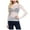white, variant on LNGOOR Tops for Women Trendy Long Sleeve Fashion Shirts Pullover Tops Loose Fit Tee Blouse Tops Solid Color Casual Tunic Top Mesh Bottom Tops Blouse