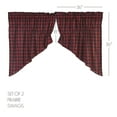 thumbnail image 2 of VHC Brands Cumberland 4 PC Chili Pepper Curtain Set (2 Prairie Swag 36x18 and 2 Tier 24x36), 2 of 4