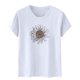 thumbnail image 3 of Blusas de Manga Corta para las Mujeres Divertido Impreso Cuello Redondo Tee, Vintage Humor Gráfico Blusas de Primavera para las Mujeres, 3 of 5