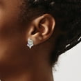 thumbnail image 3 of Sterling Silver Rhodium-Plated Rainbow Multi-Gemstone Post Earrings (Width 9.85) (Length 13.67) - Jbsp, 3 of 5
