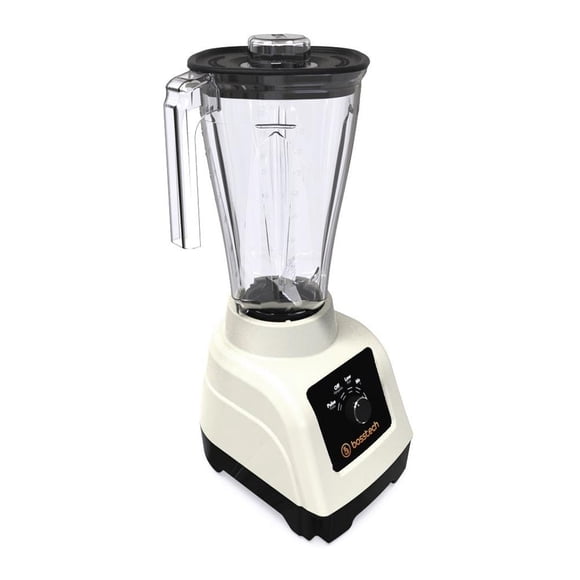 Licuadora Bosstech 550 watts 3 velociades con Vaso de plastico de 2 lts Beige