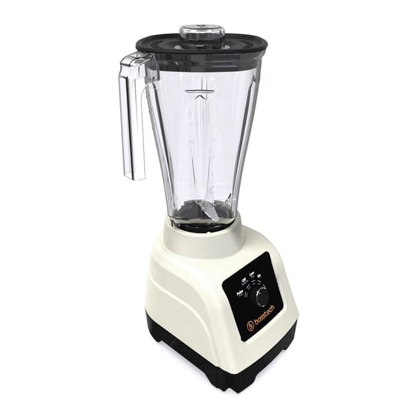 Licuadora Bosstech 550 watts 3 velociades con Vaso de plastico de 2 lts Beige