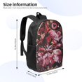 thumbnail image 4 of Hazbin Hotel Helluva Boss Backpack Cartoon Print Backpack 17 Inch Lightweight Comfy Black Bookbag with Side Mesh Pocket, 4 of 8