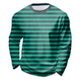 thumbnail image 3 of OSOLU Boys T-Shirts Striped Long Sleeve Party Crew Neck Comfortable Casual Tops Everyday Wear Vacation Playful Tees, 3 of 4