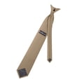 thumbnail image 3 of Jacob Alexander Men's Solid Color Pre-Tied Clip-On Uniform Neck Tie with Buttonholes - Regular 20 inch - Tan, 3 of 6