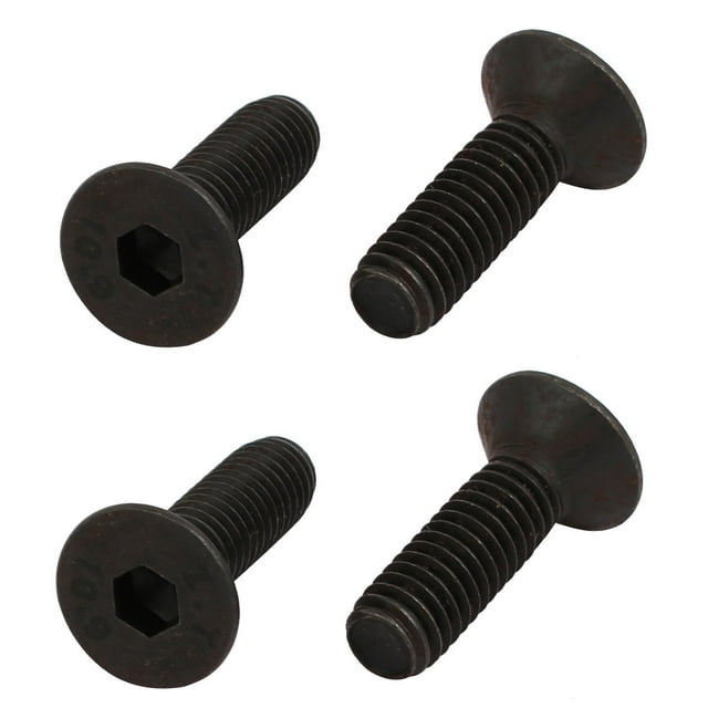 Unique Bargains 4pcs M6x20mm Flat Countersunk Head Hex Socket Left Hand Thread Bolt DIN7991