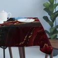 thumbnail image 4 of Red Marble Table Cloth Waterproof Tablecloths, Gold Abstract Vintage Modern Ombre Art Tablecloth Dining Table Cover for Kitchen Party Tabletop Outdoor, Rectangle Tablecloth 54x108 Inch, 4 of 9