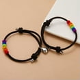 thumbnail image 4 of K-KED Distance Magnet Couple Bracelet Heart Magnetic Fashion Bangles LGBT Delicate Jewelry -Red, 4 of 9