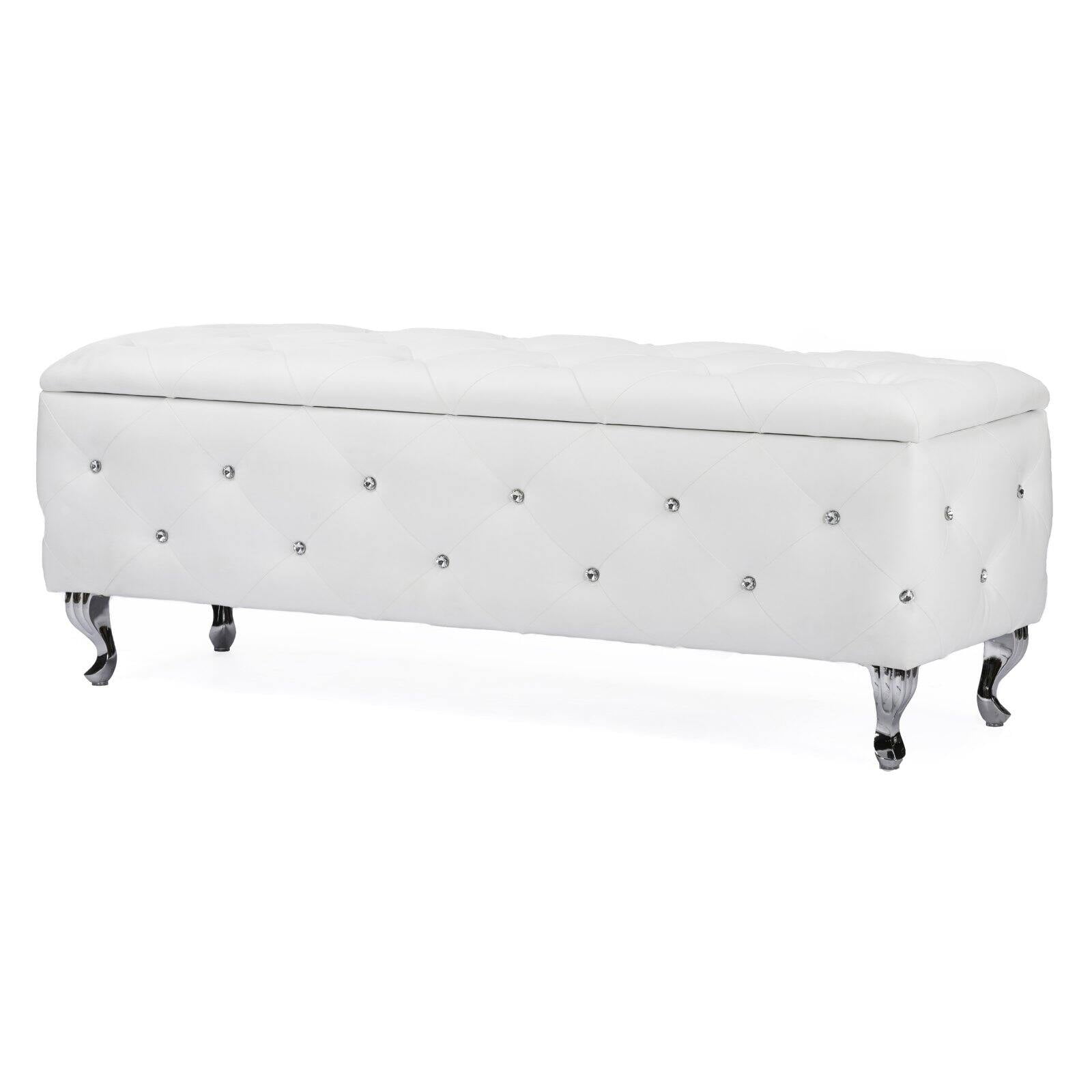 Baxton Studio Seine Storage Bench - Walmart.com