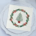 thumbnail image 3 of Christmas Napkins 60 Count, 3-Ply Paper Napkins,Santa Claus Sleigh Design Holiday Dinner Napkins for Christmas Party Supplies, 6.5x6.5 Inch Green Red White Paper Napkins, 3 of 6