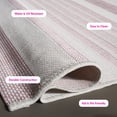 thumbnail image 6 of SAFAVIEH Courtyard Patrice Striped Indoor/Outdoor Area Rug, Ivory/Soft Pink, 9' x 12', 6 of 12