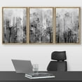 thumbnail image 2 of wall26 Framed Canvas Print Wall Art Set Black &amp; White Paint Splatter Display Abstract Shapes Illustrations Modern Art Minimalist Grey Dark for Living Room, Bedroom, Office - 16"x24"x3 N, 2 of 5