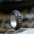 thumbnail image 5 of Geometric Alloy Ring Ancient Silver Electroplated Finish European Viking Fashion Ring Statement Ring for Men and Women Retro Accessory Geometric Jewelry, 5 of 6
