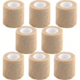 thumbnail image 1 of 8pcs Self Adhesive Bandage Wrap, 2.5cm*450cm Black Breathable Elastic Cohesive Bandages, Vet Wrap Sports Tape, 1 of 5