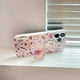 thumbnail image 5 of Funda de teléfono con diseño de conejo floral rosa compatible con iPhone 13 Pro, bonita funda de dibujos animados de conejo coreano 3D con soporte para mujeres y niñas., 5 of 8
