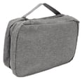 thumbnail image 2 of Bolsa de aseo colgante de viaje Bolsa de cosméticos de viaje Bolsa organizadora de lavado de artículos de tocador para colgar doblada para hombres y mujeres Gris, 2 of 10