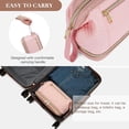 thumbnail image 6 of Cosmetic Bag Makeup Travel Bag Large Wide-open Quilted Make up Organizer Double Layer Portable Black, 6 of 9