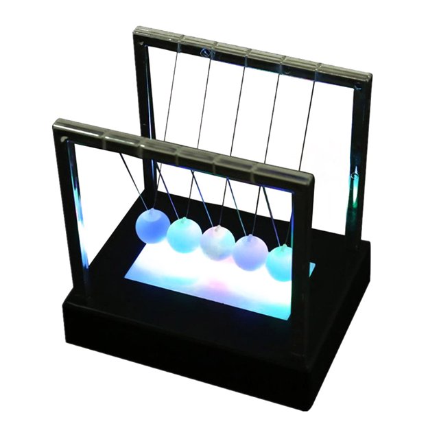 Cuna Balance Bola Péndulo Instrumento de movimiento perpetuo Juguete físico brillante Adorno de oficina en casa sidaley WJ3717-04