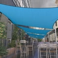 thumbnail image 2 of Amgo 6' x 20' Custom Size Blue Rectangle Square Waterproof Sun Shade Sail Order To Make UPF50+ AMWTPS9.5 Canopy Awning, 98% UV Blockage Water Resistant, Backyard Patio Garden (We Customize), 2 of 9