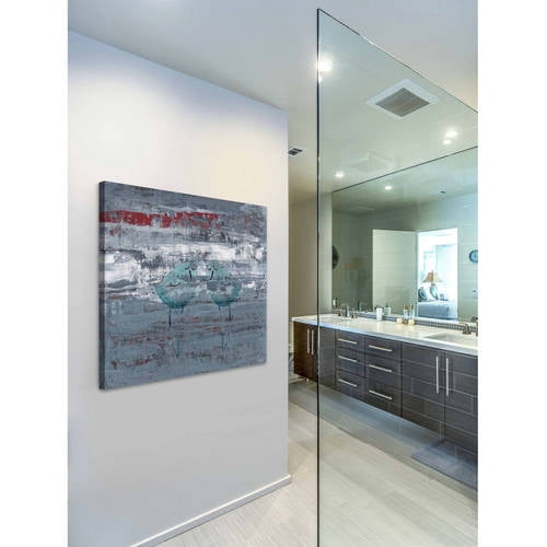 "Two Blue Birds" Painting Print on Wrapped Canvas