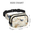 thumbnail image 4 of Fotbe Elegant Butterflies And Pearls Cangurera Cuadrada con Estampado de Doble Capa, Bolsa de Cintura Ajustable Mini para Hombres y Mujeres, 4 of 9