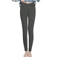 thumbnail image 6 of VEKDONE Casual Leggings for Women 2024 Clearance Sale Winter Thickened Plush Warm Long Pants Trendy High Waisted Stretchy Yoga Pant Tummy Control Gym Tights Dark Gray M, 6 of 7