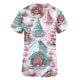 thumbnail image 5 of Tops Cortos para las Mujeres Impreso Bolsillo V-Cuello Enfermera Estilo Blusa, Casual Y Cómodo Manga Corta Superior, 5 of 5