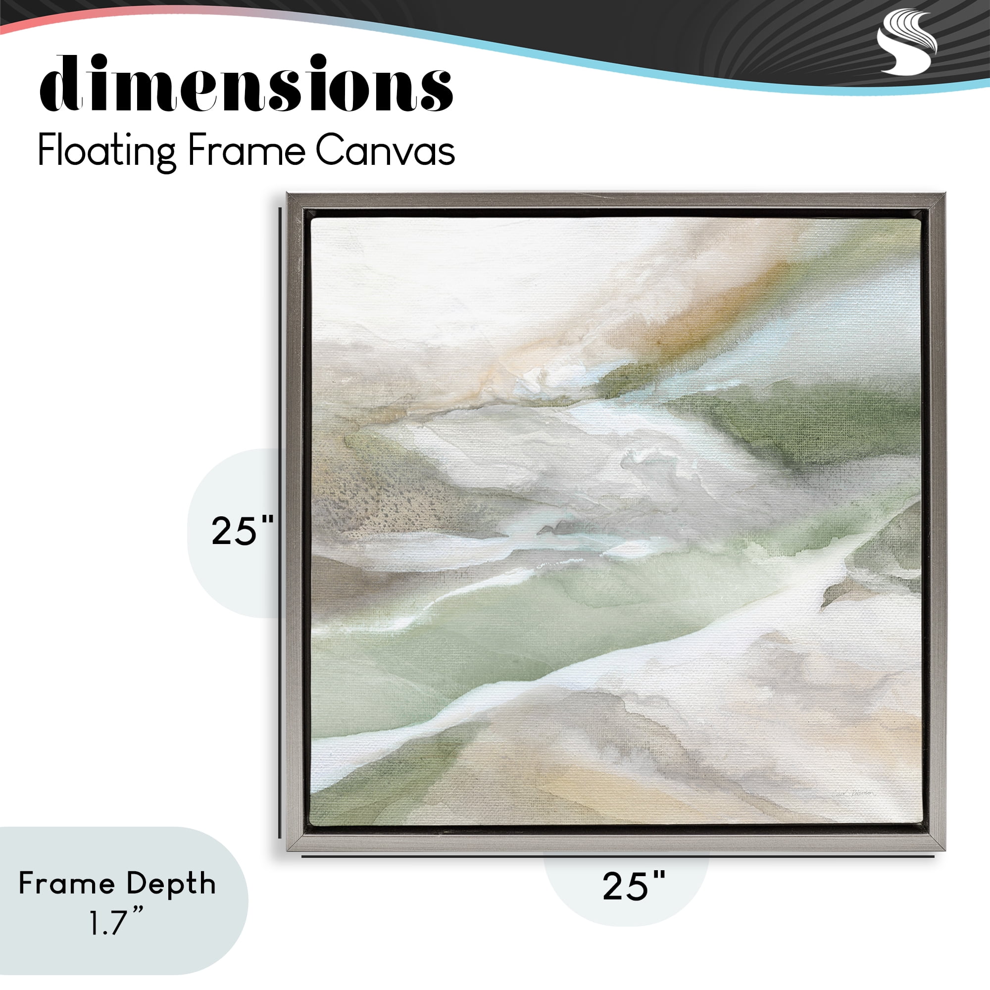 Stupell Industries Serene Misty Landscape Gray Framed Floater Canvas Wall Art, design by Carol Robinson