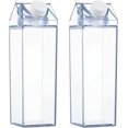 thumbnail image 1 of x Clear Milk Carton Water Bottle,500 ml Milk Juice Box, Reusable, 1 of 4