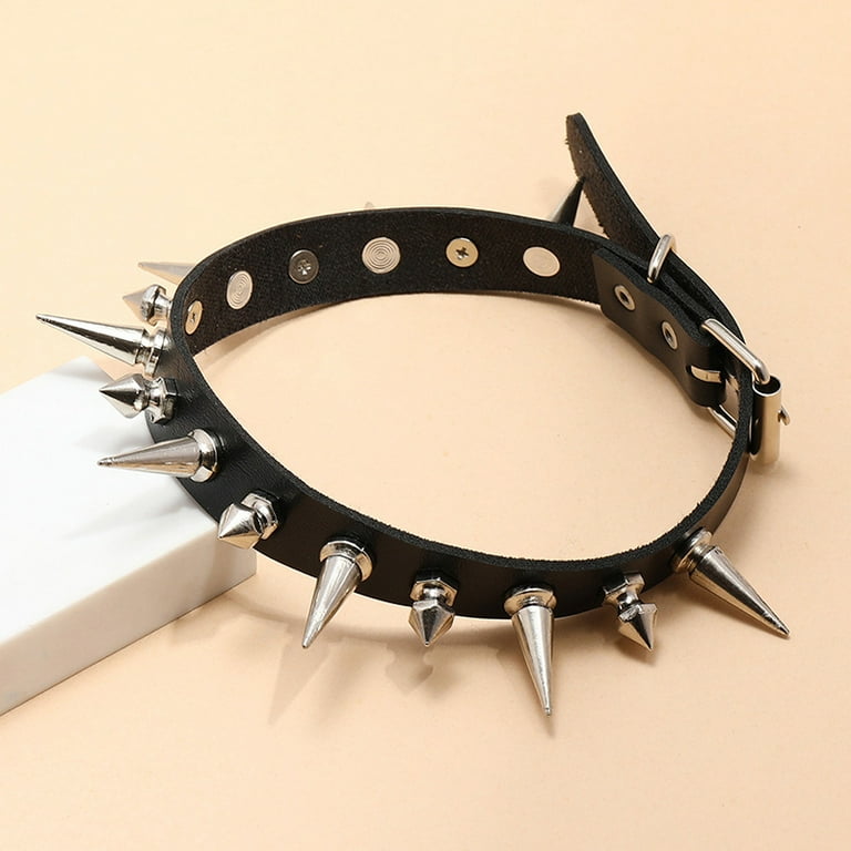 Black Pu Leather Collar Choker Punk Rock Gothic Style Chokers For