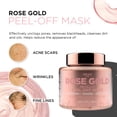 thumbnail image 6 of AZURE Rose Gold Metallic Sparkling Peel Off Moisturizing Face Mask - Deeply Exfoliates Blackheads & Dirt and Oil | Reduces Wrinkles, Fine Lines & Acne Scars | Repairs Uneven Skin Tone - 150mL, 6 of 7