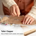 Hardwood Tailor Clapper, Works with Steam Iron to Set a Seam, with 6