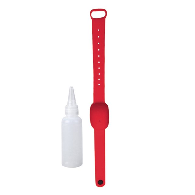 Ounissouiy Desinfectante de manos Desinfectante Subempaque de silicona Muñequera Dispensador de manos Banda de mano portátil Muñeca + Botella Type3 NO3 Ounissouiy HA000410-05