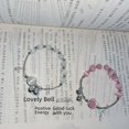 thumbnail image 4 of Pulsera de mujer con piedra de ojo de gato de imitación, pulsera sencilla con forma de corazón y campana para la mejor amiga de la pareja, 4 of 5