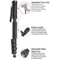 thumbnail image 2 of Acuvar Pro Series 65-Inch Heavy Duty Monopod for Canon, Nikon, Sony Mirrorless, DSLR Cameras, Action Cameras & Go Pro - Steady Photography Monopod - Lightweight & Portable - Easy to Carry with Pouch, 2 of 7
